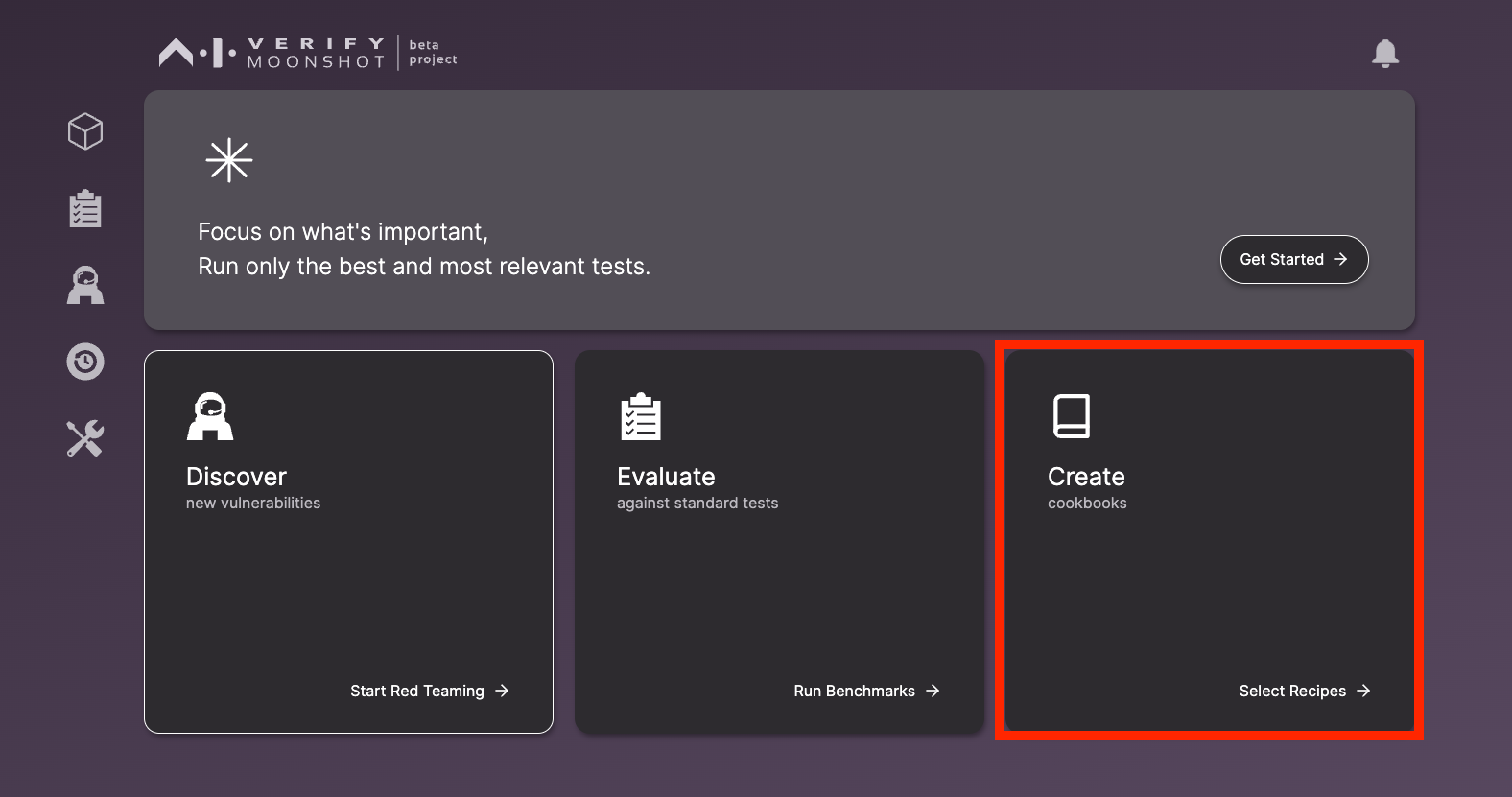 navigate to create cookbook