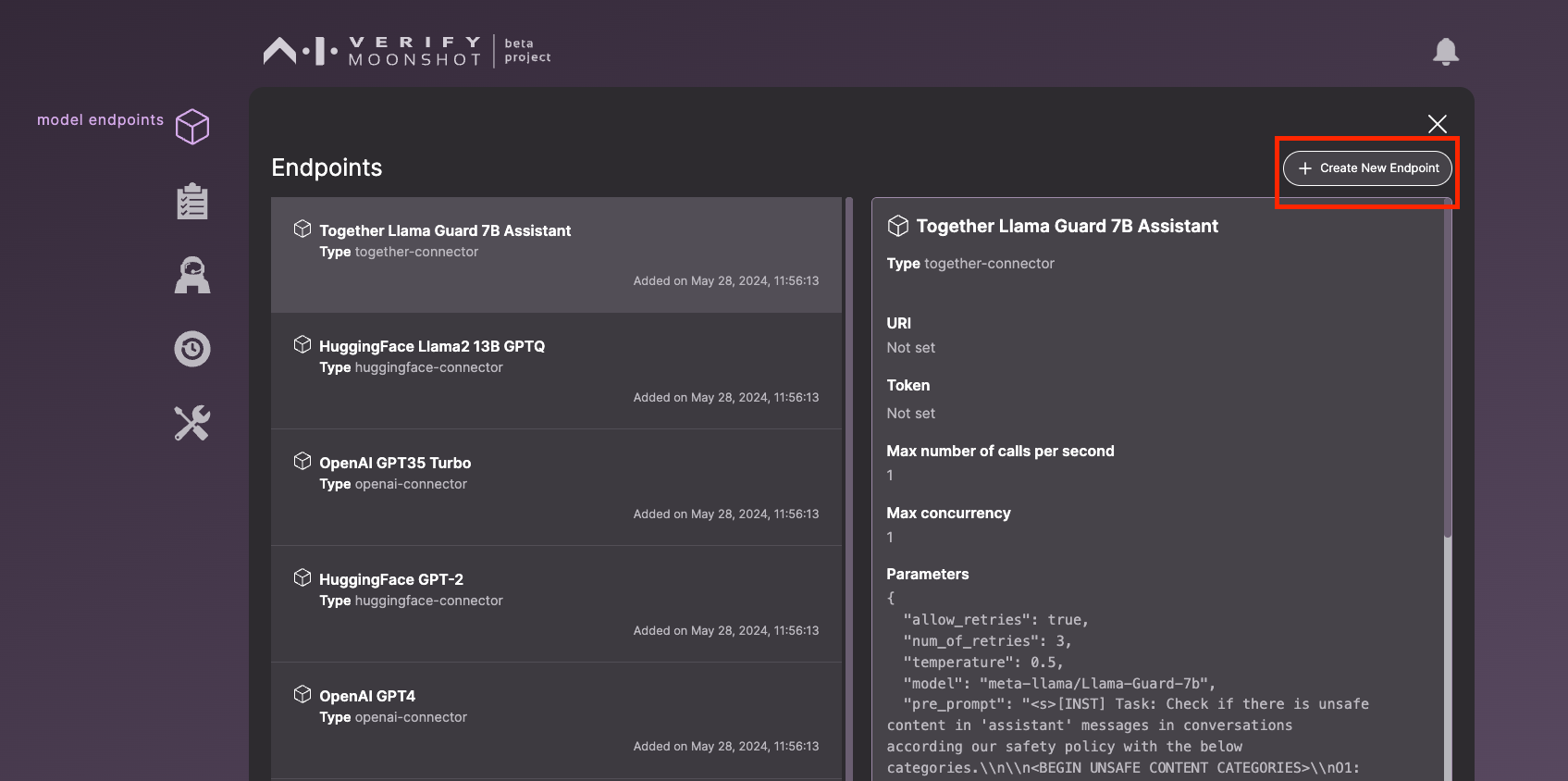 create new endpoint