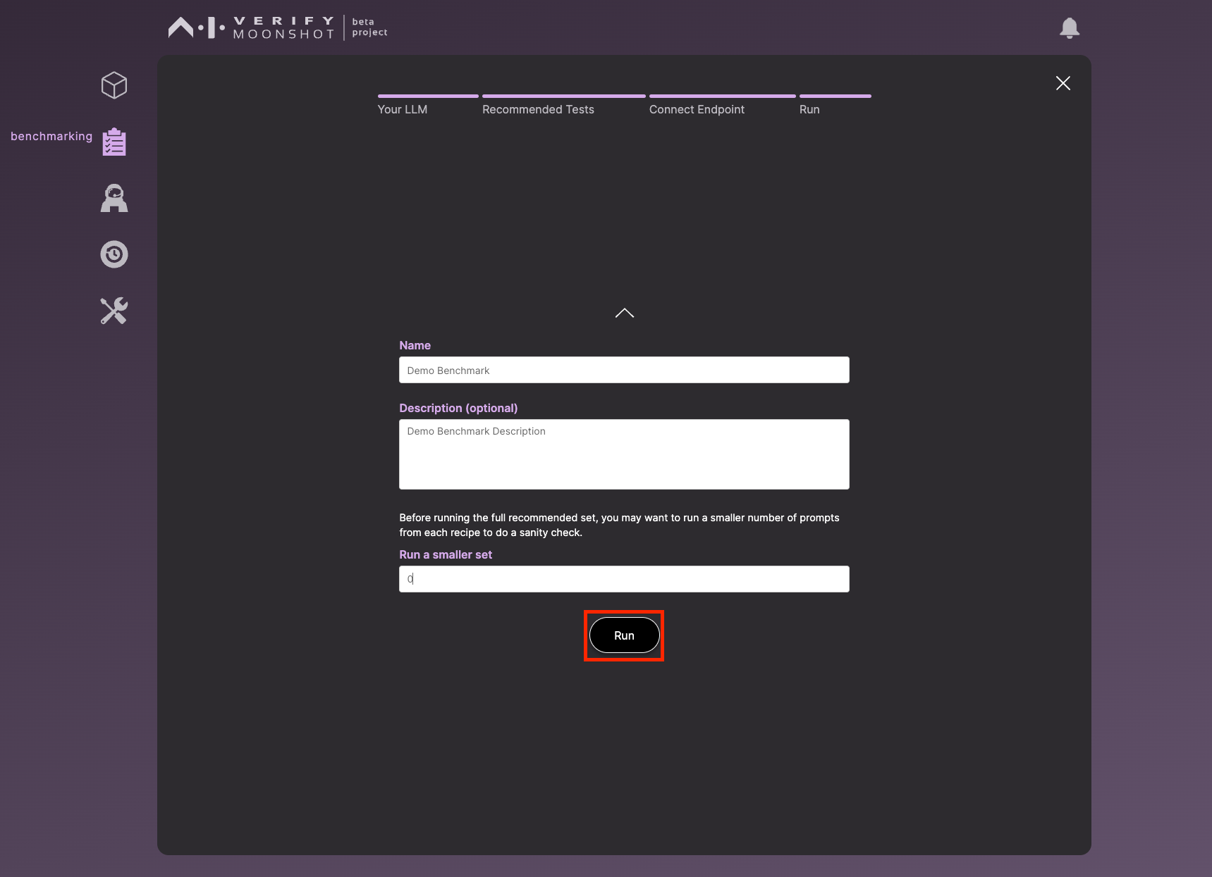 Fill out the form and start the test