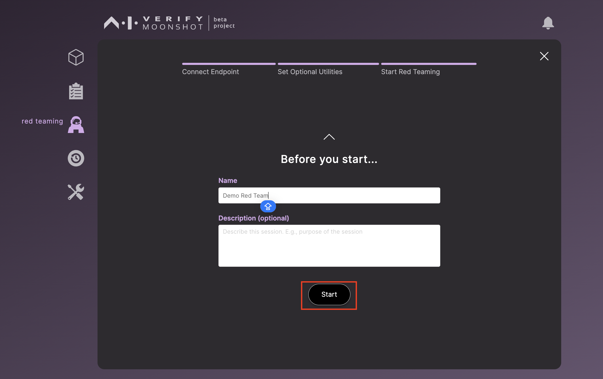 Form completion page