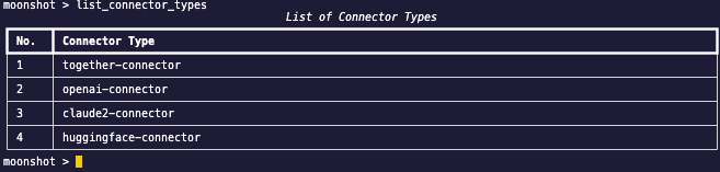 list of connector types