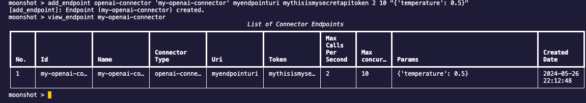 endpoint connected