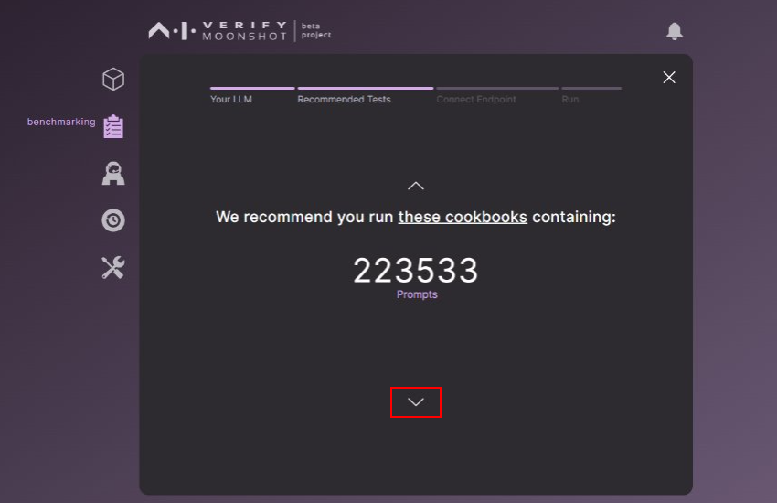 Page Displaying Number of Prompts