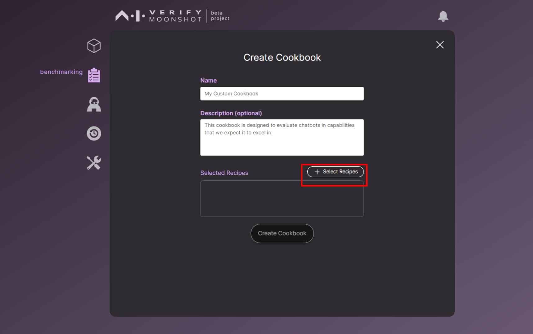 Create Cookbook Page